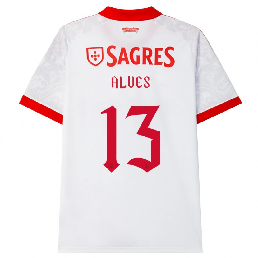 Danxen Mann Lucia Alves #13 Hvit Rød Gul Bortetrøye Drakt Trøye 2026/27 Skjorter T-Skjorte