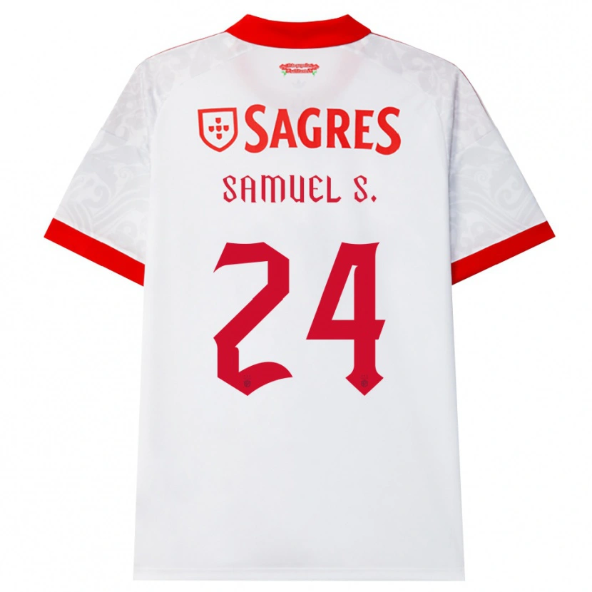 Danxen Mann Samuel Soares #24 Hvit Rød Gul Bortetrøye Drakt Trøye 2026/27 Skjorter T-Skjorte