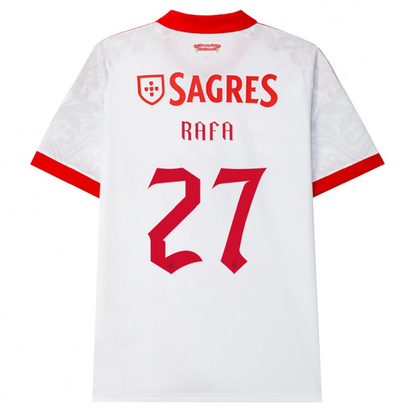 Danxen Mann Rafa Silva #27 Hvit Rød Gul Bortetrøye Drakt Trøye 2026/27 Skjorter T-Skjorte