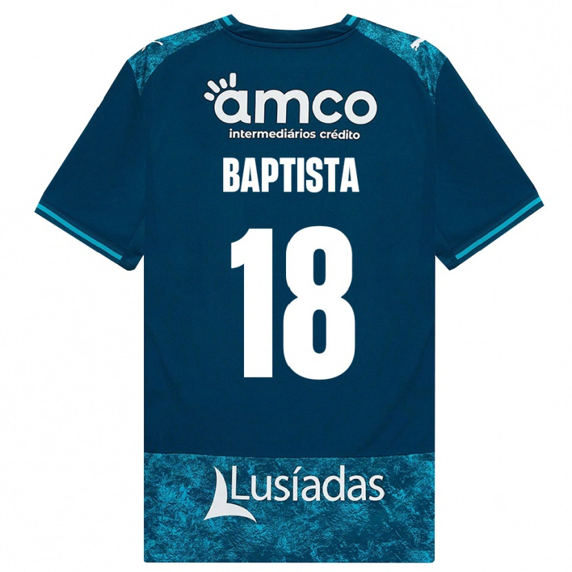 Danxen Mann Tiago Baptista #18 Mørk Skifergrå Mellomturkis Bortetrøye Drakt Trøye 2026/27 Skjorter T-Skjorte