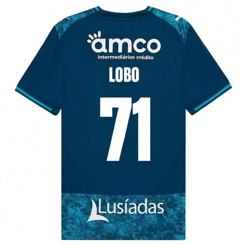 Danxen Mann Diogo Lobo #71 Mørk Skifergrå Mellomturkis Bortetrøye Drakt Trøye 2026/27 Skjorter T-Skjorte
