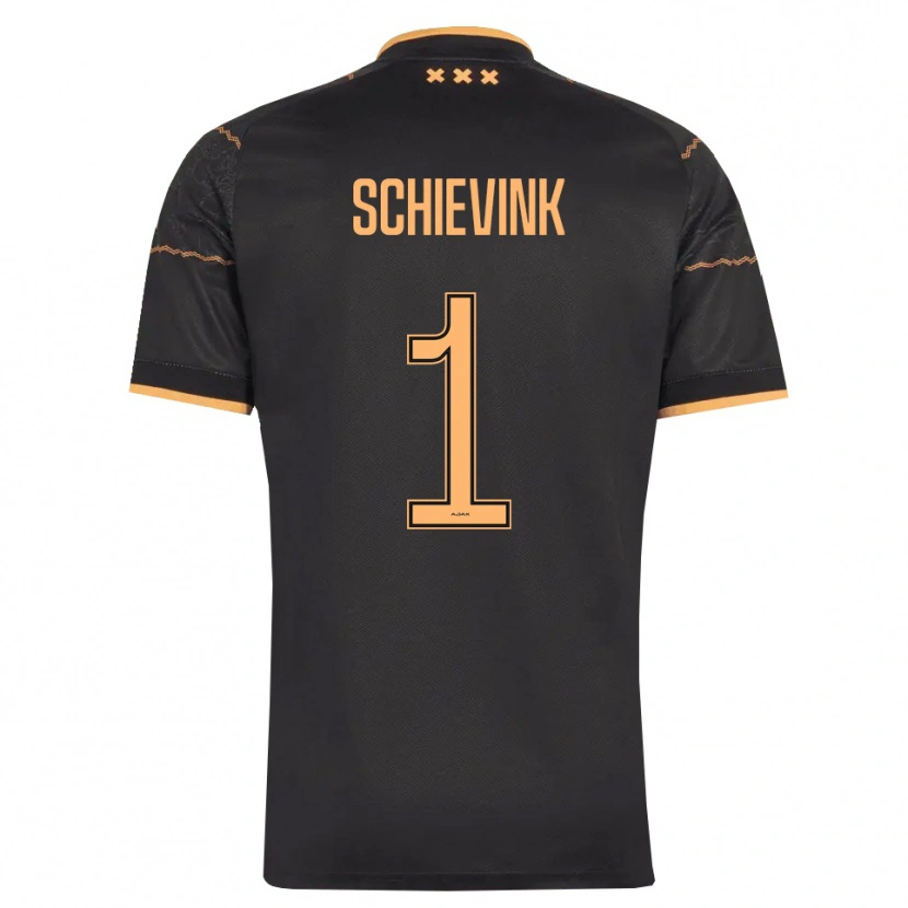 Danxen Mann Floris Schievink #1 Svart Oransje Bortetrøye Drakt Trøye 2026/27 Skjorter T-Skjorte