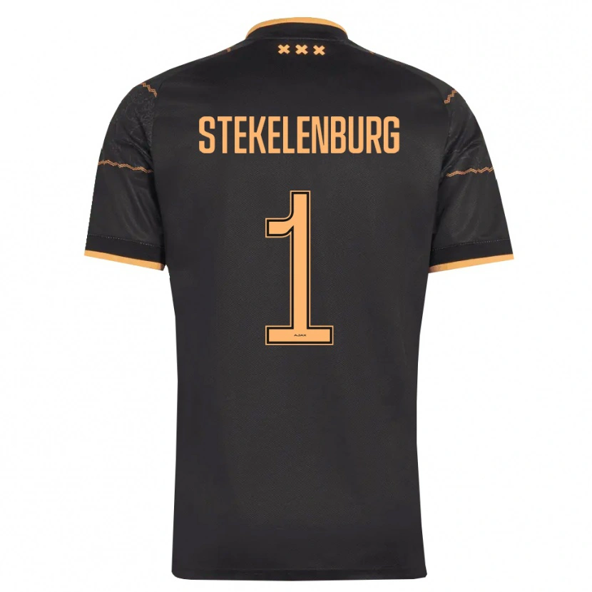 Danxen Mann Maarten Stekelenburg #1 Svart Oransje Bortetrøye Drakt Trøye 2026/27 Skjorter T-Skjorte