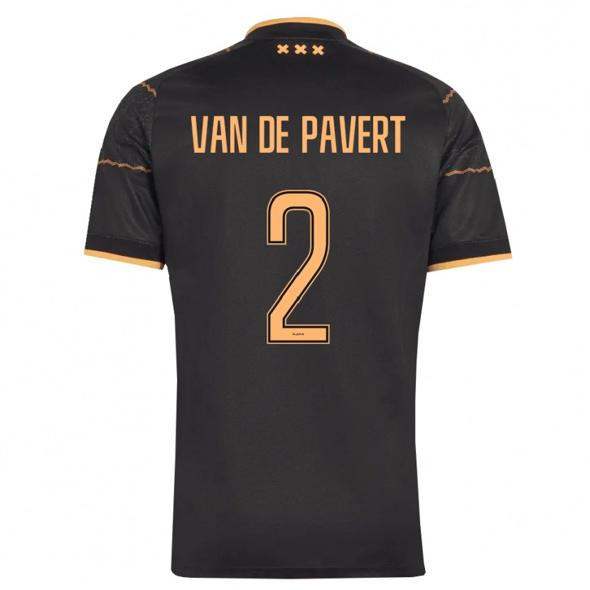 Danxen Mann Ryan Van De Pavert #2 Svart Oransje Bortetrøye Drakt Trøye 2026/27 Skjorter T-Skjorte