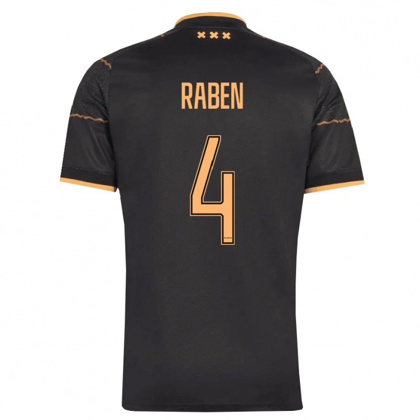 Danxen Mann Niall Raben #4 Svart Oransje Bortetrøye Drakt Trøye 2026/27 Skjorter T-Skjorte