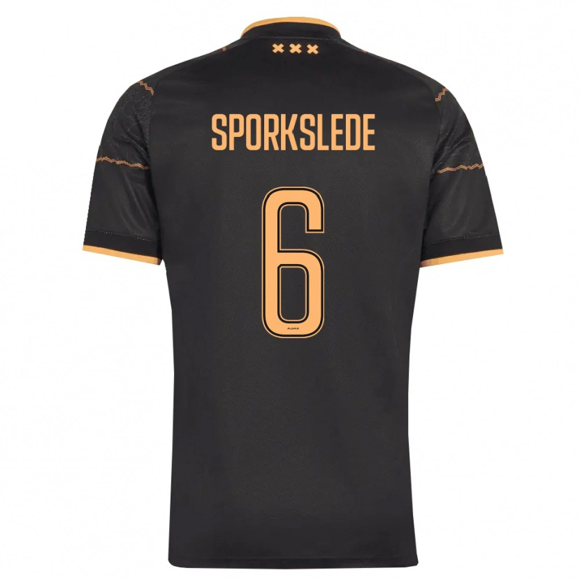Danxen Mann Fabian Sporkslede #6 Svart Oransje Bortetrøye Drakt Trøye 2026/27 Skjorter T-Skjorte