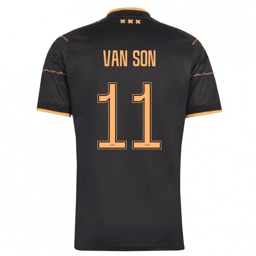 Danxen Mann Daniël Van Son #11 Svart Oransje Bortetrøye Drakt Trøye 2026/27 Skjorter T-Skjorte