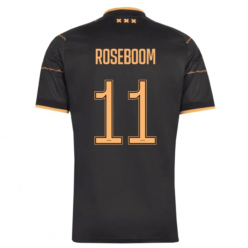 Danxen Mann Youri Roseboom #11 Svart Oransje Bortetrøye Drakt Trøye 2026/27 Skjorter T-Skjorte