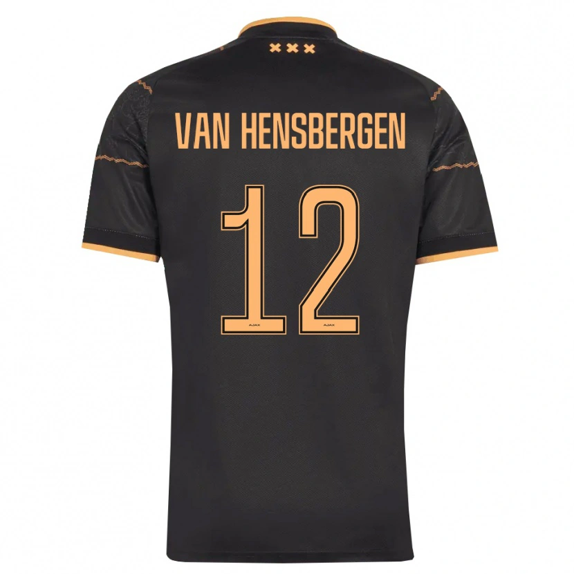 Danxen Mann Jade Van Hensbergen #12 Svart Oransje Bortetrøye Drakt Trøye 2026/27 Skjorter T-Skjorte