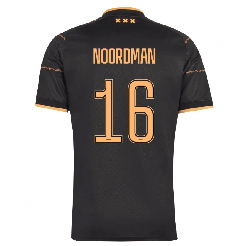 Danxen Mann Danique Noordman #16 Svart Oransje Bortetrøye Drakt Trøye 2026/27 Skjorter T-Skjorte