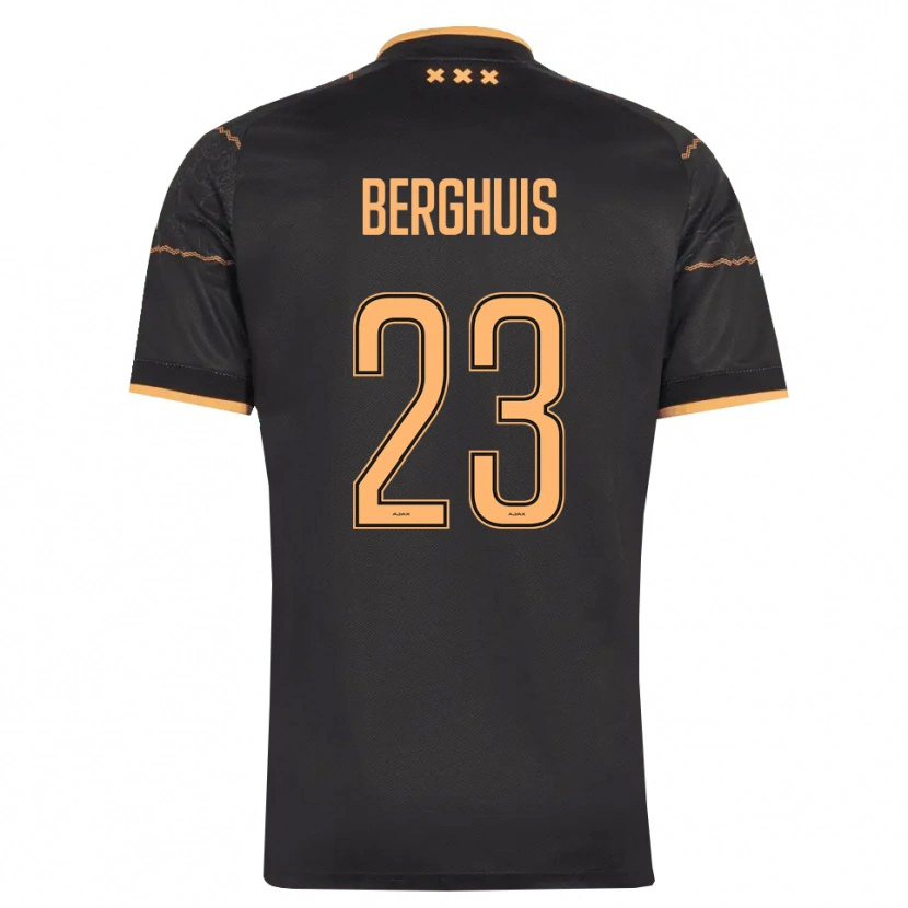 Danxen Mann Steven Berghuis #23 Svart Oransje Bortetrøye Drakt Trøye 2026/27 Skjorter T-Skjorte
