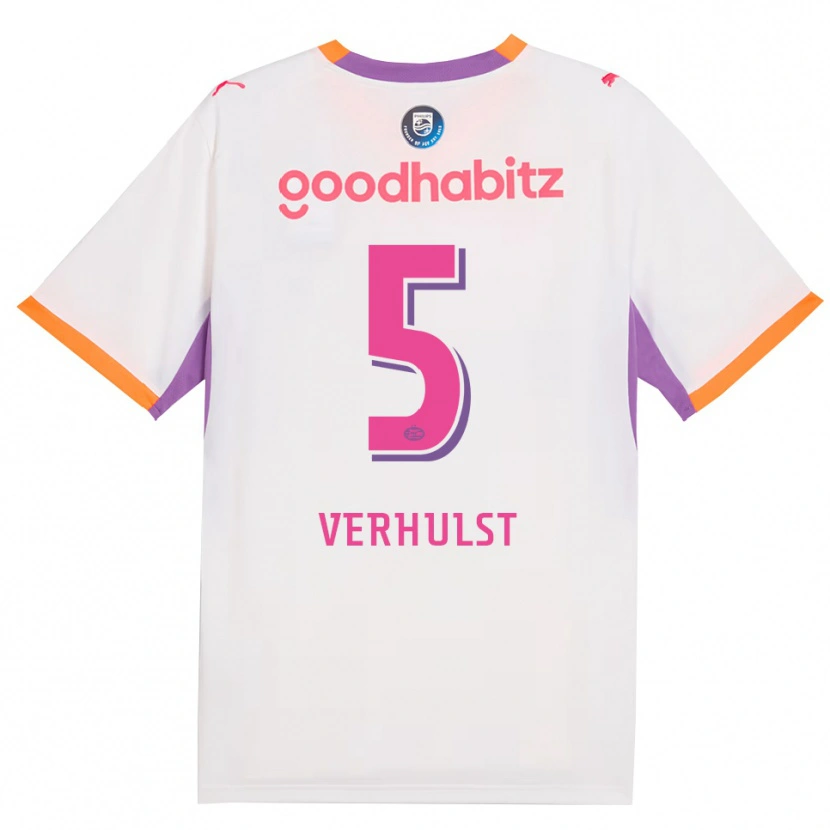 Danxen Mann Gino Verhulst #5 Hvit Lilla Oransje Bortetrøye Drakt Trøye 2026/27 Skjorter T-Skjorte