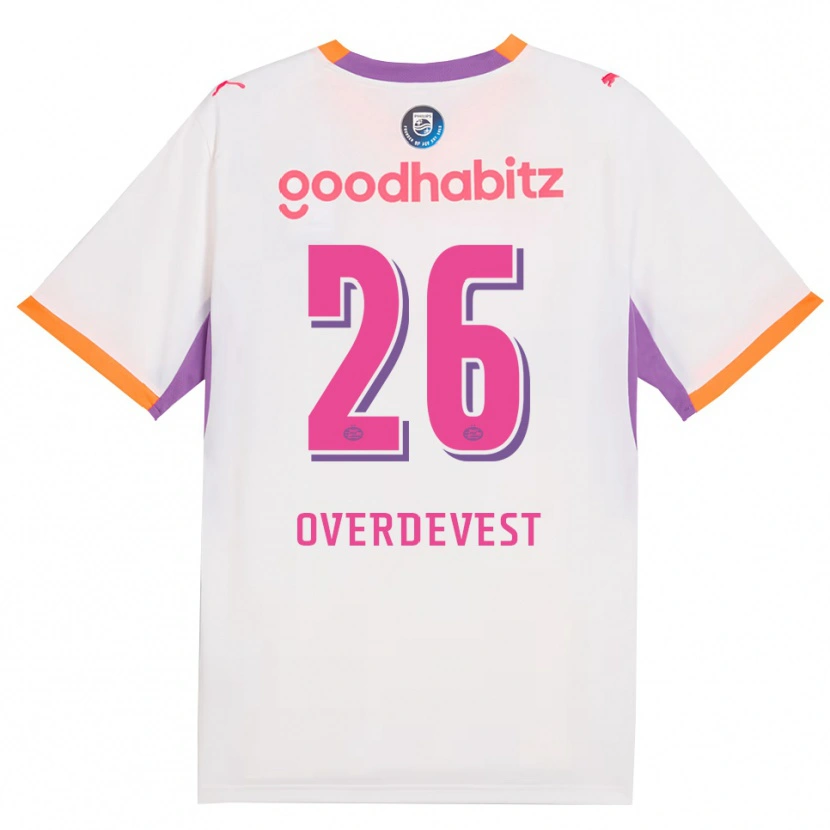Danxen Mann Marco Overdevest #26 Hvit Lilla Oransje Bortetrøye Drakt Trøye 2026/27 Skjorter T-Skjorte