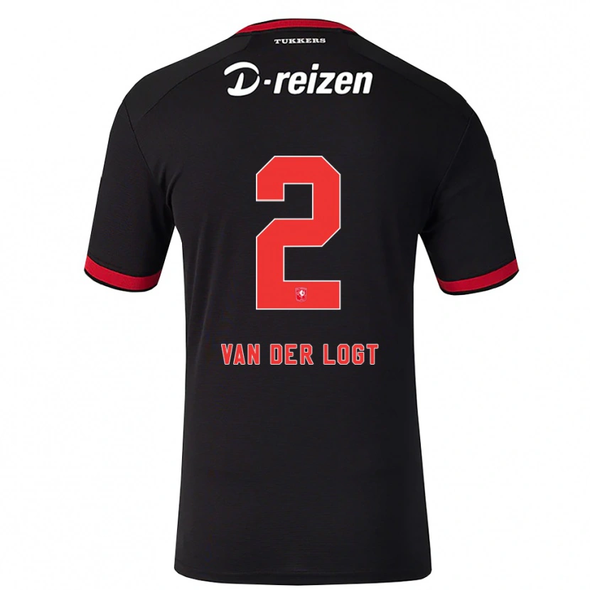 Danxen Mann Jim Van Der Logt #2 Rød Hvit Svart Bortetrøye Drakt Trøye 2026/27 Skjorter T-Skjorte