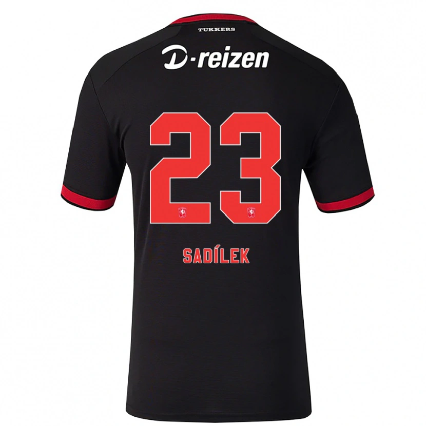 Danxen Mann Michal Sadilek #23 Rød Hvit Svart Bortetrøye Drakt Trøye 2026/27 Skjorter T-Skjorte
