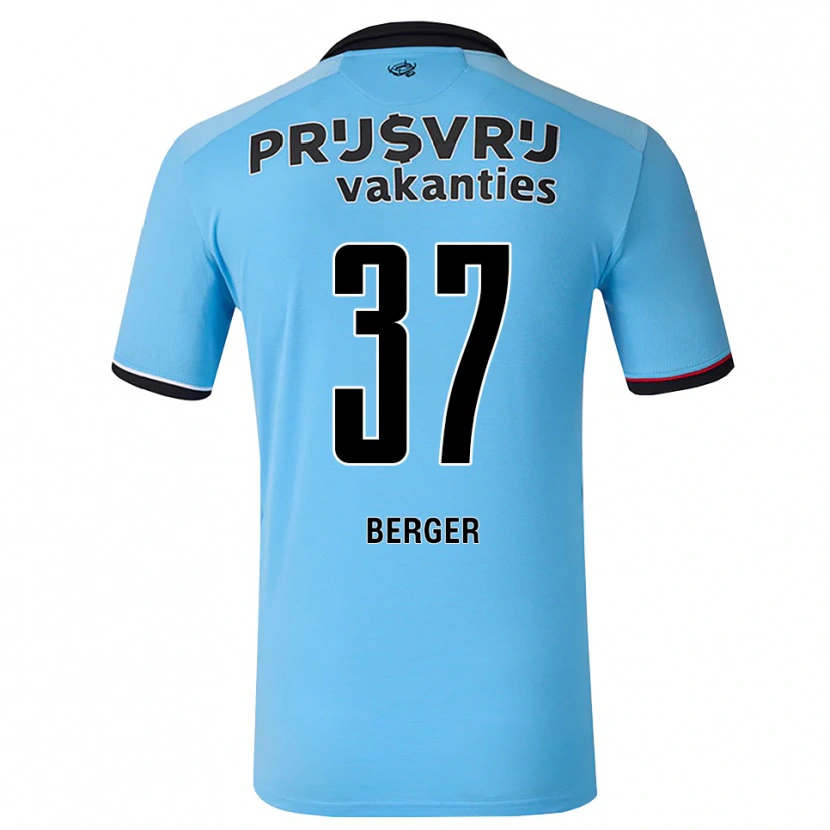Danxen Mann Mannou Berger #37 Himmelblå Svart Rød Bortetrøye Drakt Trøye 2026/27 Skjorter T-Skjorte