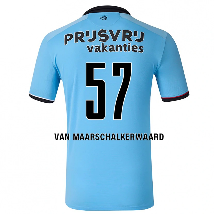 Danxen Mann Pieter Van Maarschalkerwaard #57 Himmelblå Svart Rød Bortetrøye Drakt Trøye 2026/27 Skjorter T-Skjorte