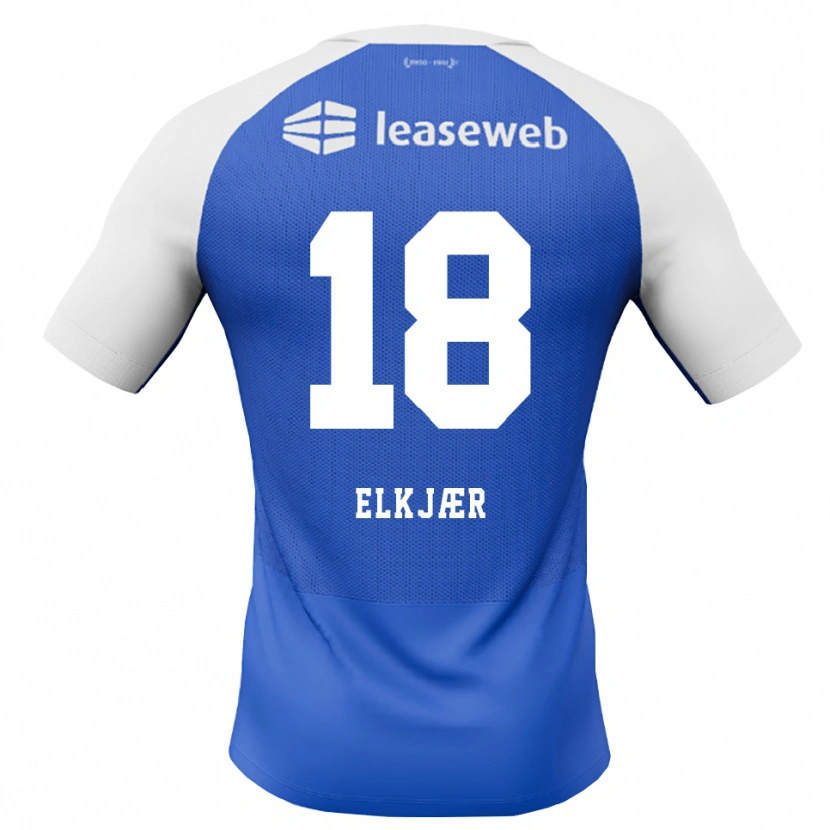 Danxen Mann Frej Elkjær #18 Blå Dodger Rød Hvit Bortetrøye Drakt Trøye 2026/27 Skjorter T-Skjorte