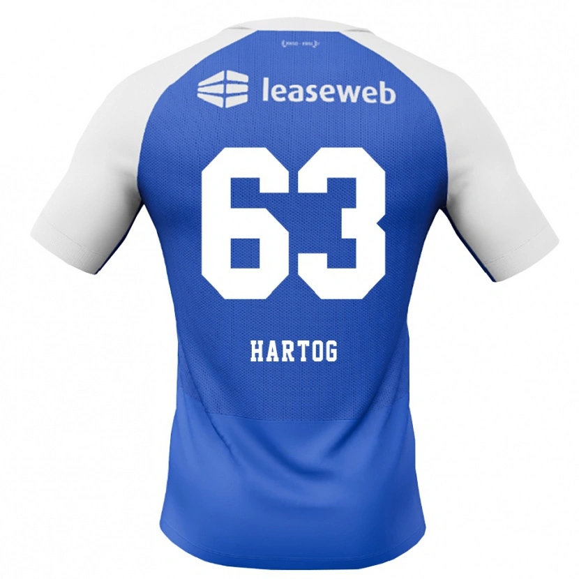 Danxen Mann Jasper Hartog #63 Blå Dodger Rød Hvit Bortetrøye Drakt Trøye 2026/27 Skjorter T-Skjorte