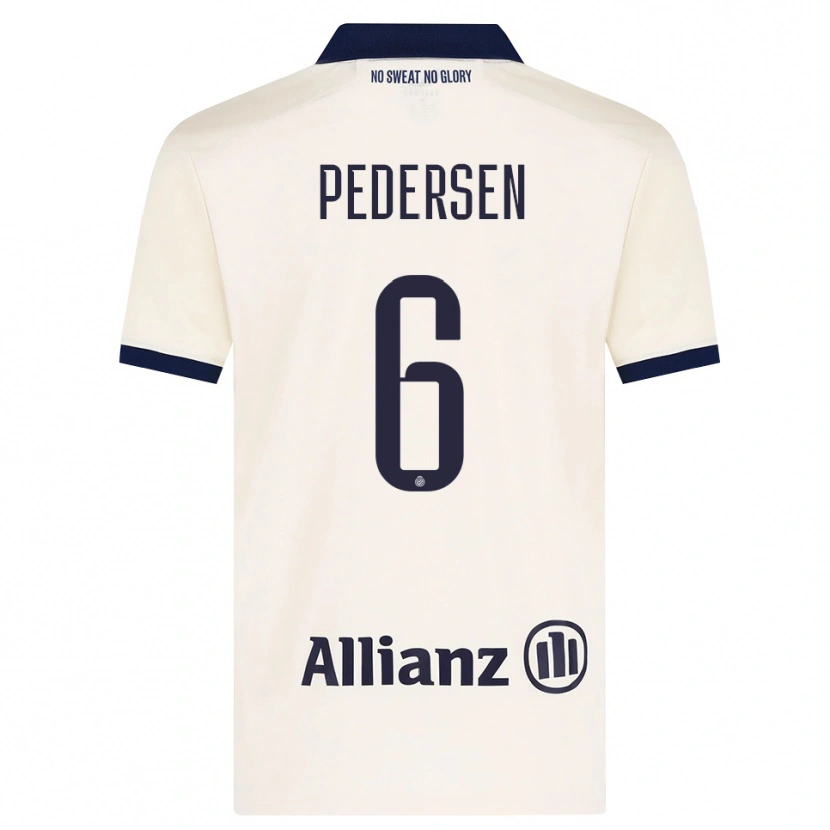 Danxen Mann Lara Pedersen #6 Beige Svart Bortetrøye Drakt Trøye 2026/27 Skjorter T-Skjorte