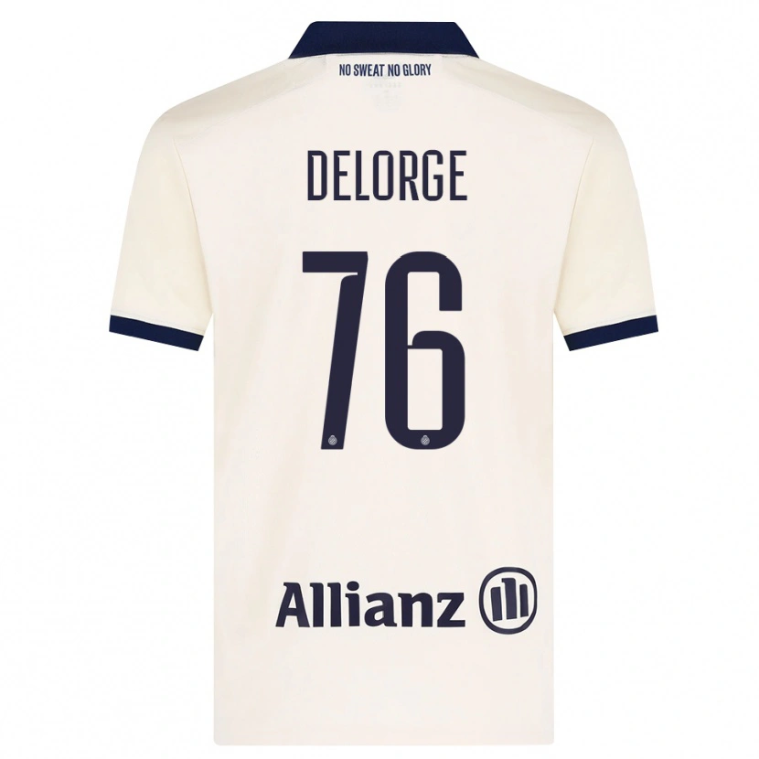 Danxen Mann Lucas Delorge #76 Beige Svart Bortetrøye Drakt Trøye 2026/27 Skjorter T-Skjorte