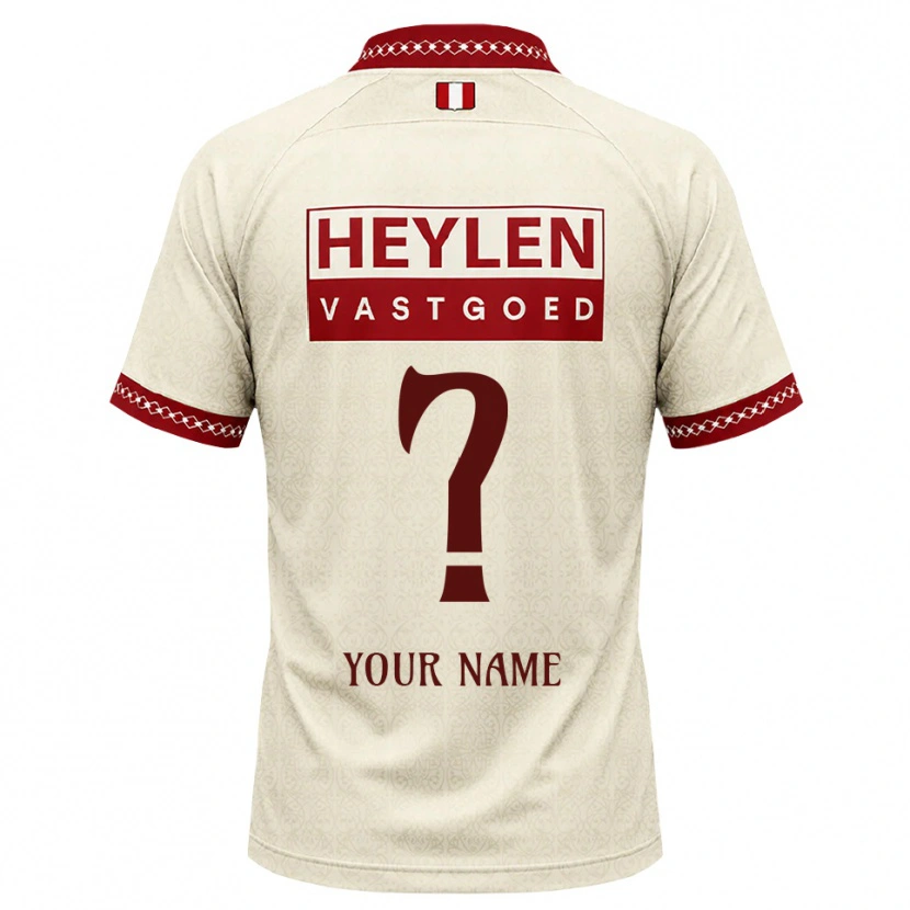 Danxen Mann Navnet Ditt #0 Beige Rød Bortetrøye Drakt Trøye 2026/27 Skjorter T-Skjorte