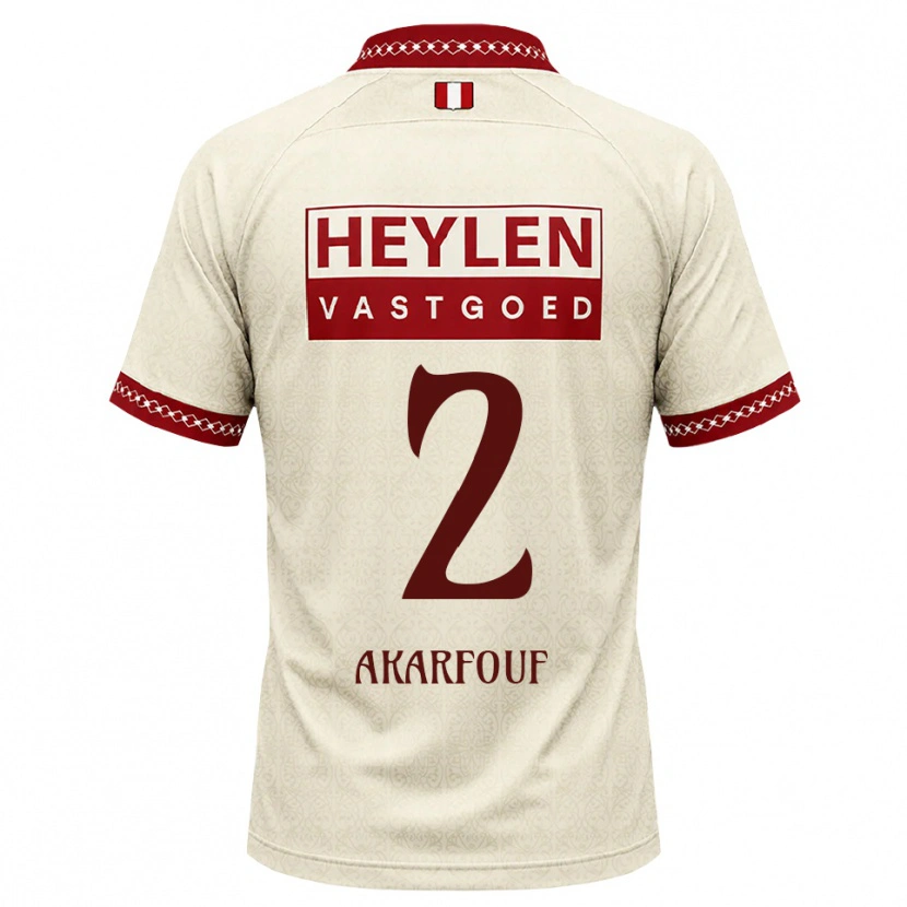 Danxen Mann Hamza Akarfouf #2 Beige Rød Bortetrøye Drakt Trøye 2026/27 Skjorter T-Skjorte