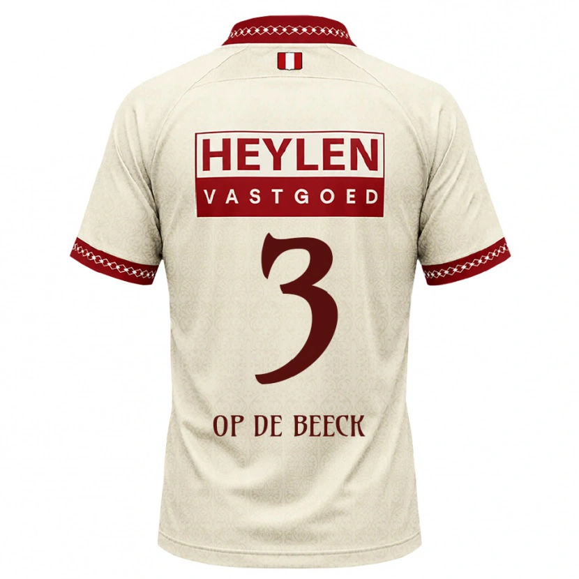 Danxen Mann Gregg Op De Beeck #3 Beige Rød Bortetrøye Drakt Trøye 2026/27 Skjorter T-Skjorte