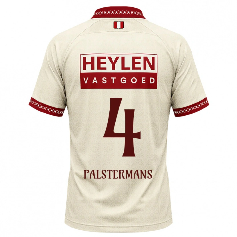 Danxen Mann Jasper Palstermans #4 Beige Rød Bortetrøye Drakt Trøye 2026/27 Skjorter T-Skjorte