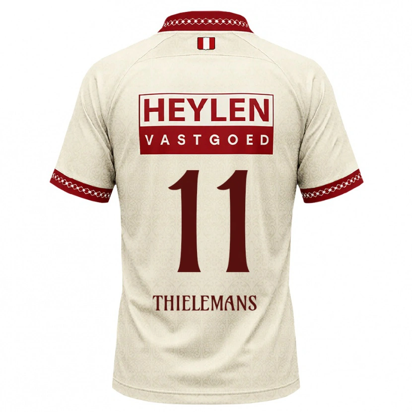 Danxen Mann Mats Thielemans #11 Beige Rød Bortetrøye Drakt Trøye 2026/27 Skjorter T-Skjorte