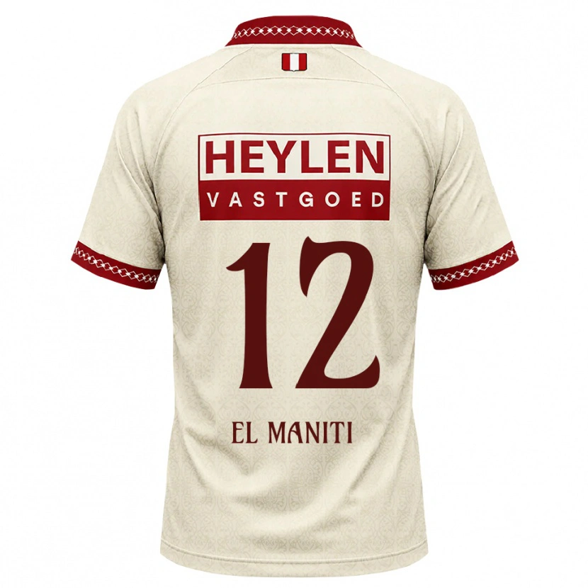 Danxen Mann Naoufal El Maniti #12 Beige Rød Bortetrøye Drakt Trøye 2026/27 Skjorter T-Skjorte
