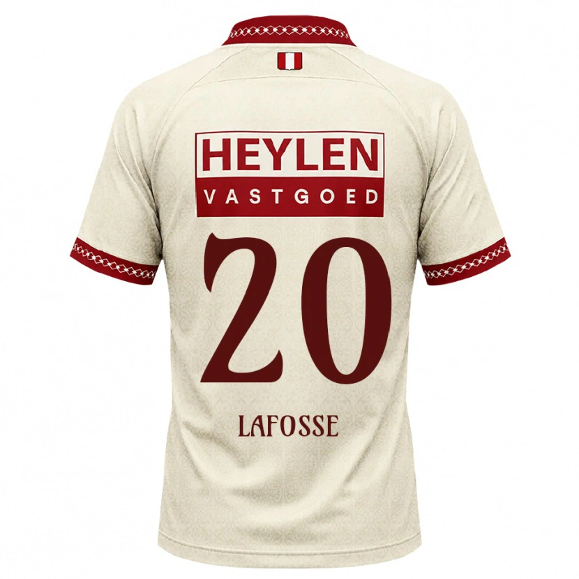 Danxen Mann Jarne Lafosse #20 Beige Rød Bortetrøye Drakt Trøye 2026/27 Skjorter T-Skjorte