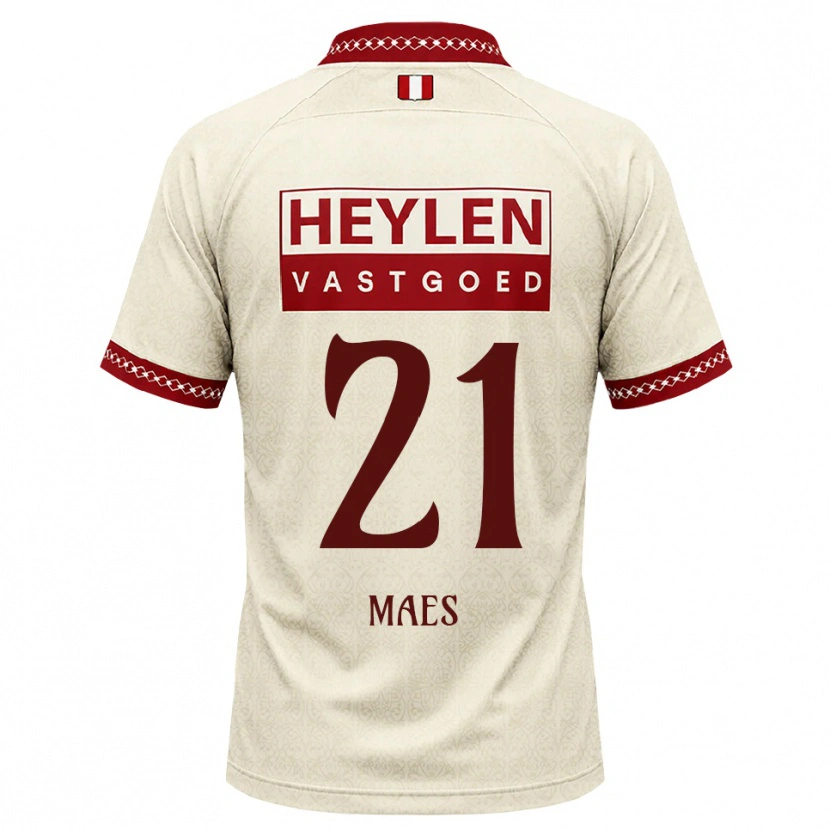 Danxen Mann Noa Maes #21 Beige Rød Bortetrøye Drakt Trøye 2026/27 Skjorter T-Skjorte
