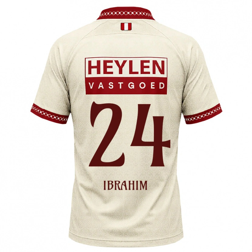 Danxen Mann Aaron Ibrahim #24 Beige Rød Bortetrøye Drakt Trøye 2026/27 Skjorter T-Skjorte