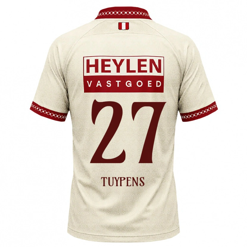 Danxen Mann Eran Tuypens #27 Beige Rød Bortetrøye Drakt Trøye 2026/27 Skjorter T-Skjorte