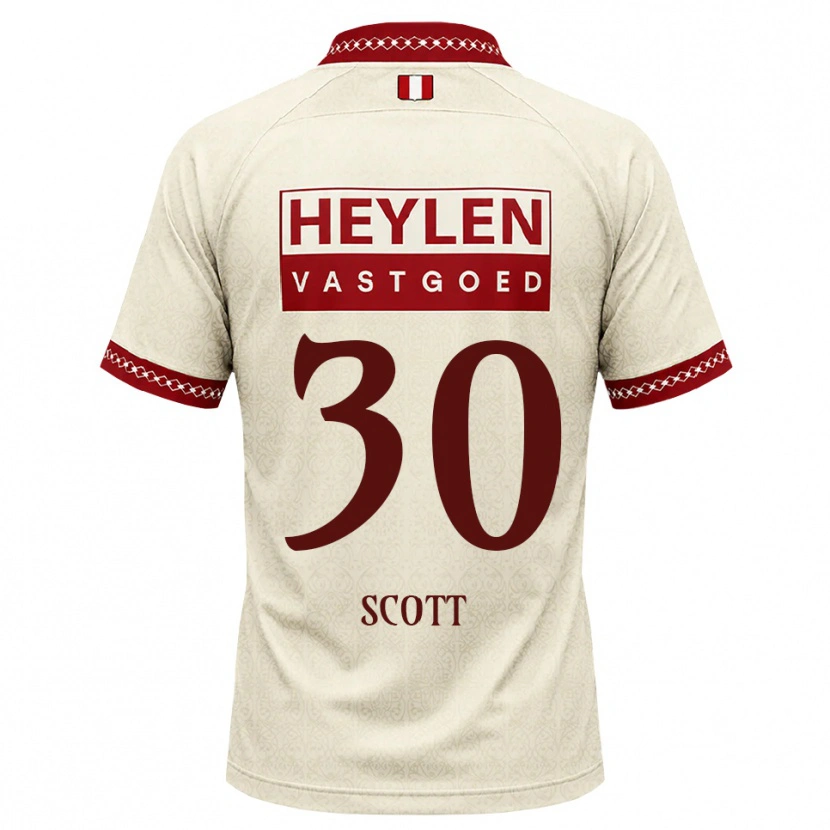 Danxen Mann Christopher Scott #30 Beige Rød Bortetrøye Drakt Trøye 2026/27 Skjorter T-Skjorte