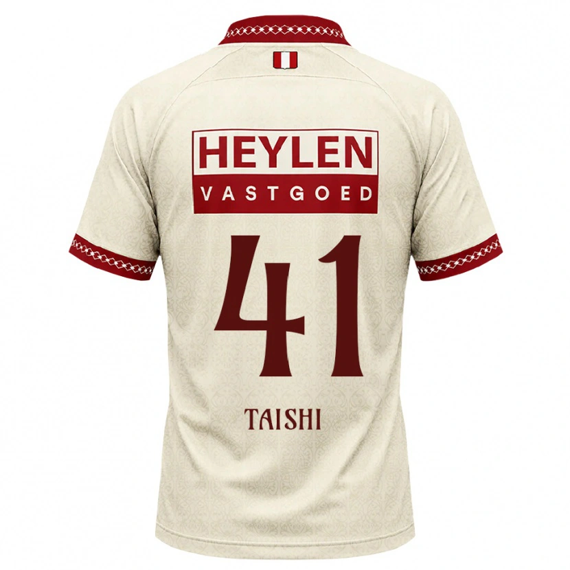 Danxen Mann Taishi Brandon Nozawa #41 Beige Rød Bortetrøye Drakt Trøye 2026/27 Skjorter T-Skjorte