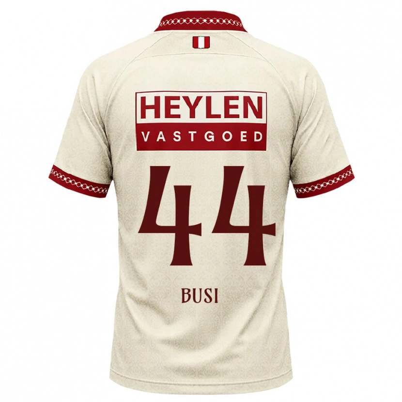 Danxen Mann Maxime Busi #44 Beige Rød Bortetrøye Drakt Trøye 2026/27 Skjorter T-Skjorte