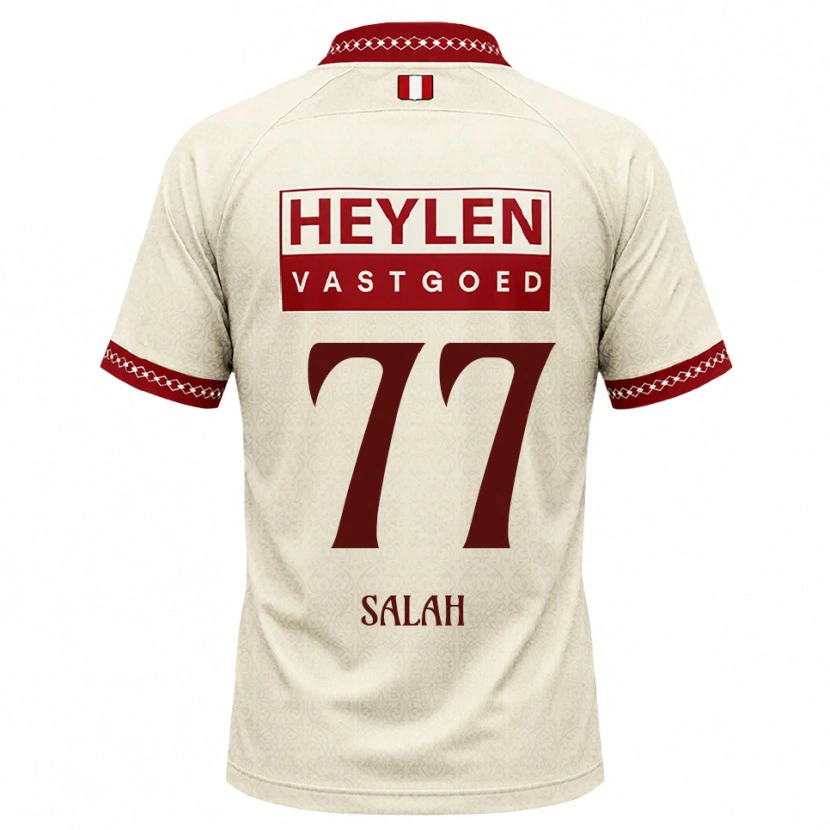 Danxen Mann Ibrahim Salah #77 Beige Rød Bortetrøye Drakt Trøye 2026/27 Skjorter T-Skjorte