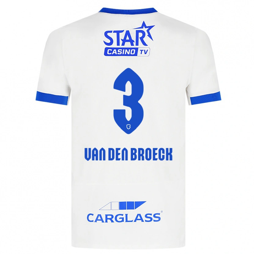 Danxen Mann Kobe Van Den Broeck #3 Hvit Blå Bortetrøye Drakt Trøye 2026/27 Skjorter T-Skjorte