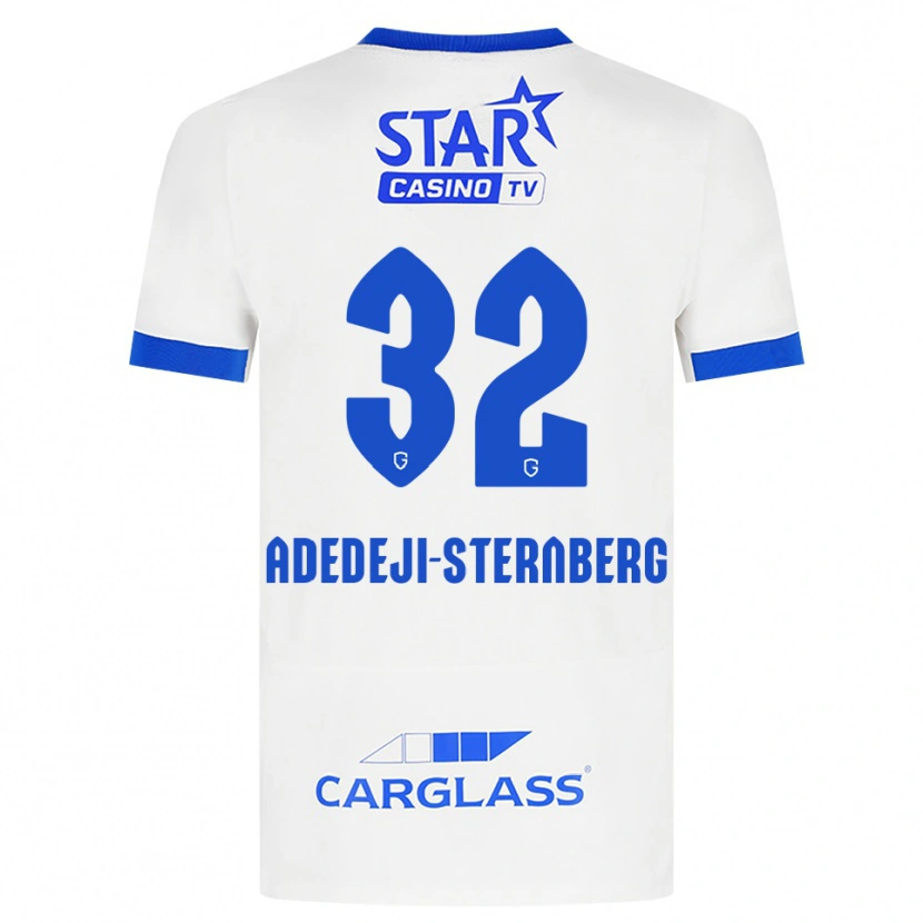 Danxen Mann Noah Adedeji-Sternberg #32 Hvit Blå Bortetrøye Drakt Trøye 2026/27 Skjorter T-Skjorte