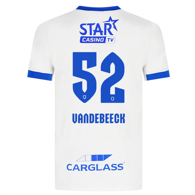 Danxen Mann Emmely Vandebeeck #52 Hvit Blå Bortetrøye Drakt Trøye 2026/27 Skjorter T-Skjorte