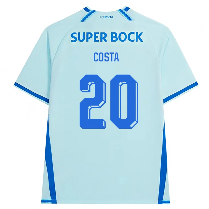 Danxen Mann Alberto Costa #20 Lyseblå Blå Tredje Sett Drakt Trøye 2026/27 Skjorter T-Skjorte