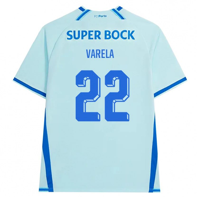 Danxen Mann Alan Varela #22 Lyseblå Blå Tredje Sett Drakt Trøye 2026/27 Skjorter T-Skjorte