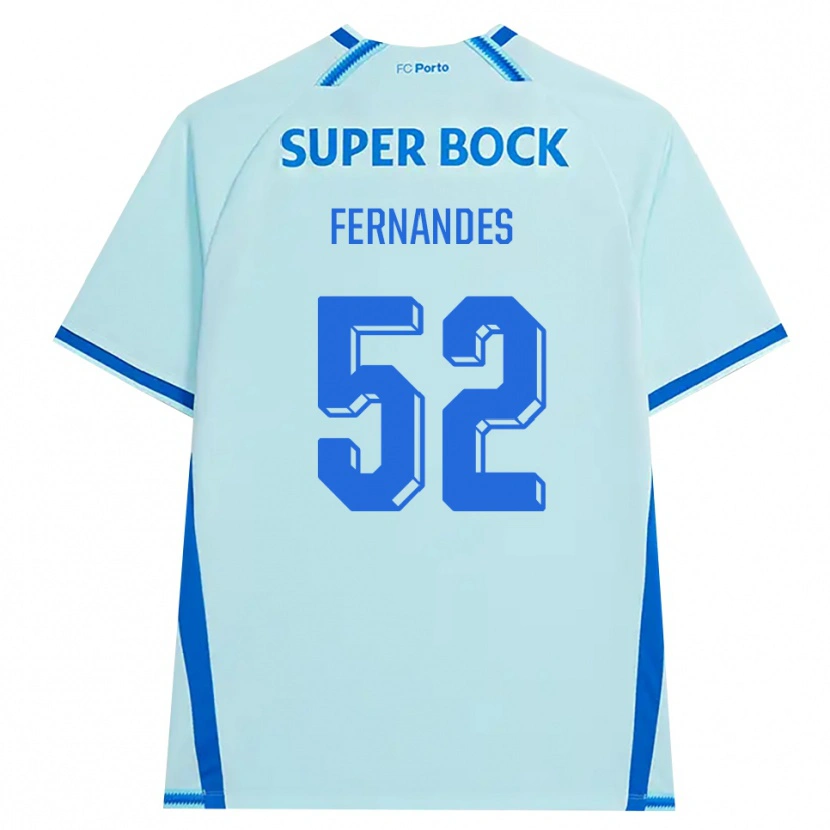 Danxen Mann Martim Fernandes #52 Lyseblå Blå Tredje Sett Drakt Trøye 2026/27 Skjorter T-Skjorte