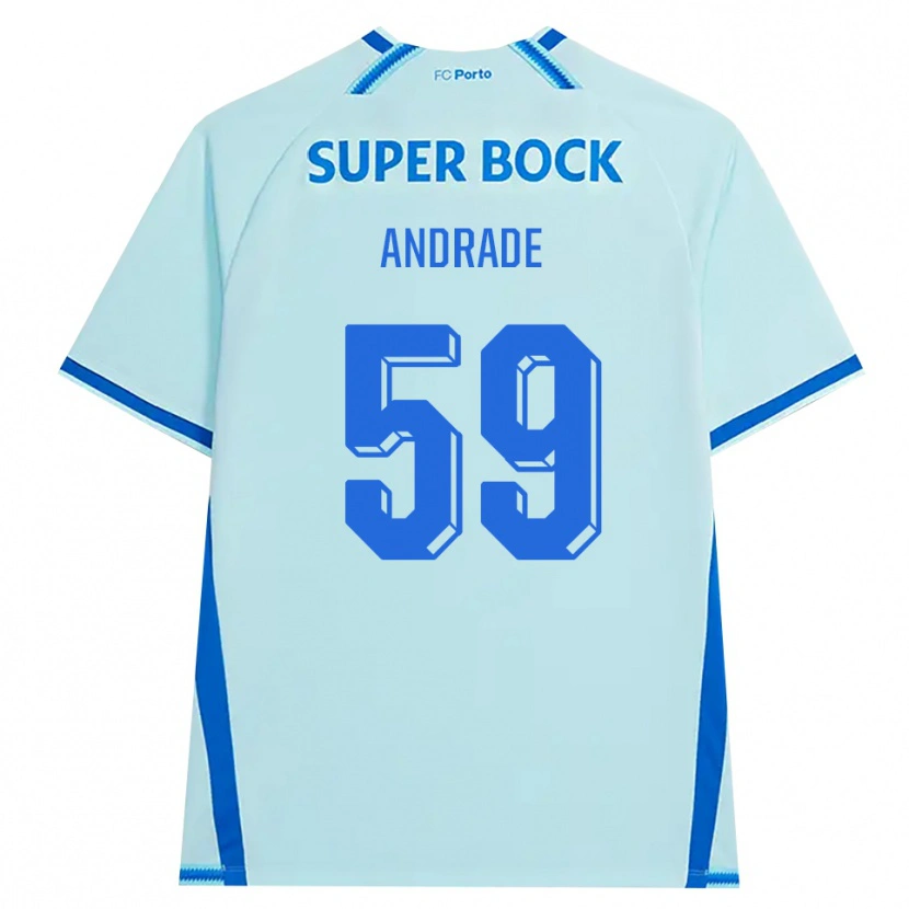 Danxen Mann Tiago Andrade #59 Lyseblå Blå Tredje Sett Drakt Trøye 2026/27 Skjorter T-Skjorte