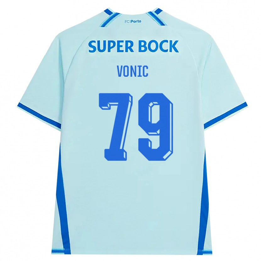 Danxen Mann Leonardo Vonić #79 Lyseblå Blå Tredje Sett Drakt Trøye 2026/27 Skjorter T-Skjorte