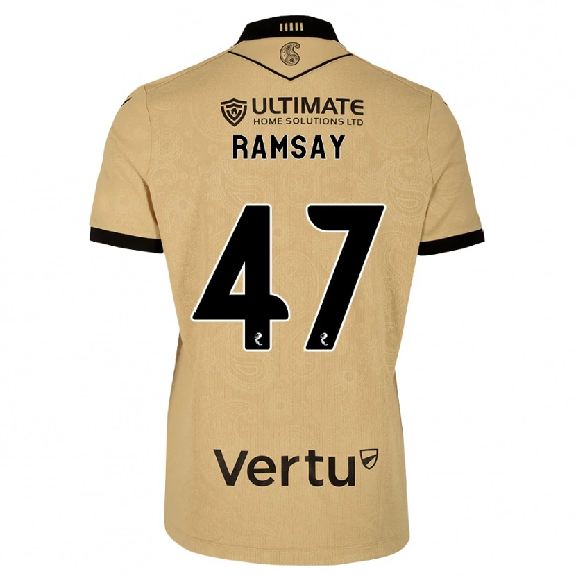 Danxen Mann Calvin Ramsay #47 Burlywood Svart Bortetrøye Drakt Trøye 2026/27 Skjorter T-Skjorte