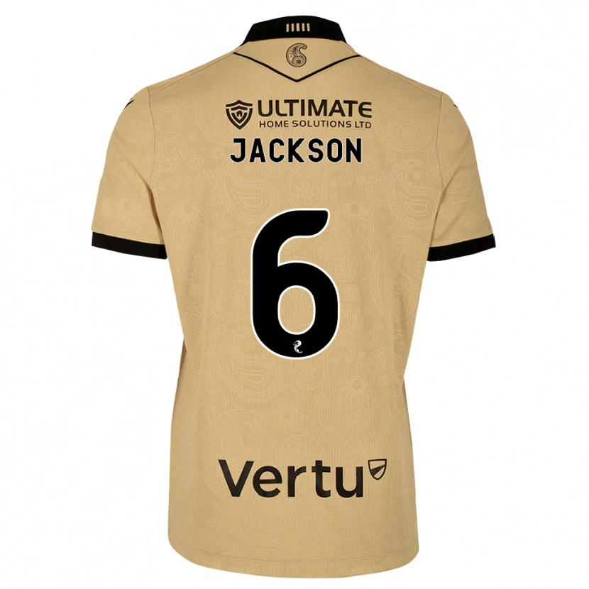 Danxen Mann Louis Jackson #6 Burlywood Svart Bortetrøye Drakt Trøye 2026/27 Skjorter T-Skjorte