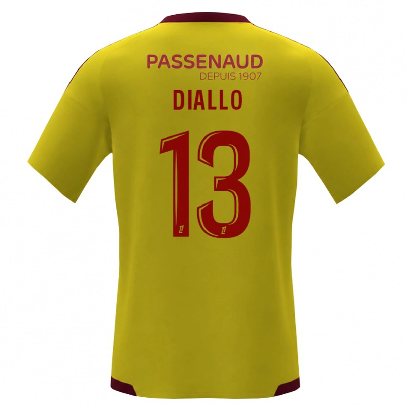 Danxen Mann Habib Diallo #13 Gul Rød Grønn Bortetrøye Drakt Trøye 2026/27 Skjorter T-Skjorte